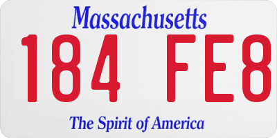 MA license plate 184FE8