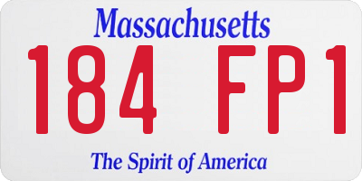 MA license plate 184FP1