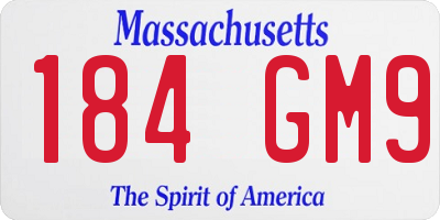 MA license plate 184GM9