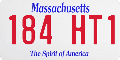 MA license plate 184HT1