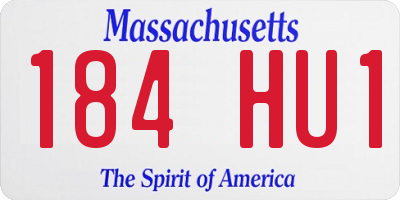 MA license plate 184HU1