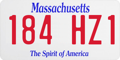 MA license plate 184HZ1