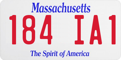 MA license plate 184IA1