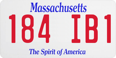 MA license plate 184IB1