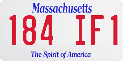 MA license plate 184IF1