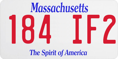 MA license plate 184IF2