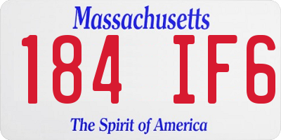 MA license plate 184IF6