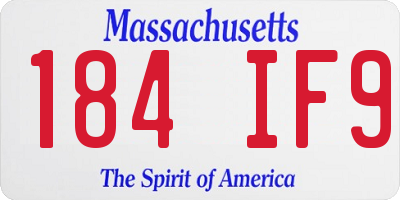 MA license plate 184IF9