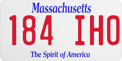 MA license plate 184IH0