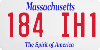 MA license plate 184IH1
