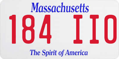 MA license plate 184II0