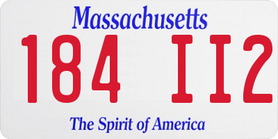 MA license plate 184II2