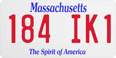 MA license plate 184IK1