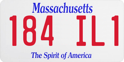 MA license plate 184IL1