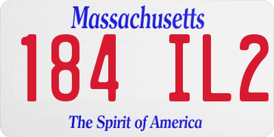 MA license plate 184IL2