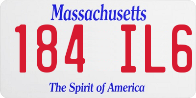MA license plate 184IL6