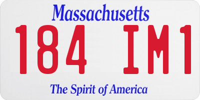 MA license plate 184IM1