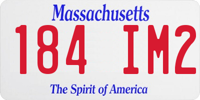 MA license plate 184IM2