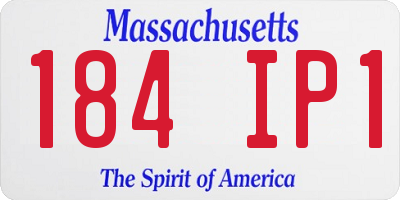 MA license plate 184IP1