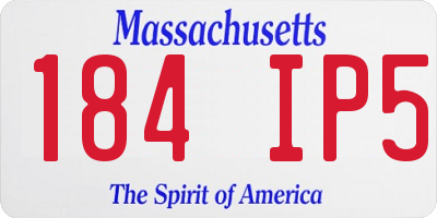 MA license plate 184IP5