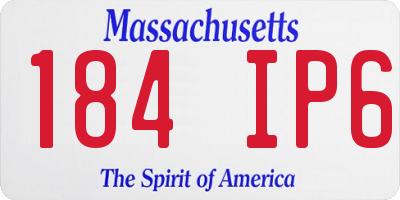 MA license plate 184IP6