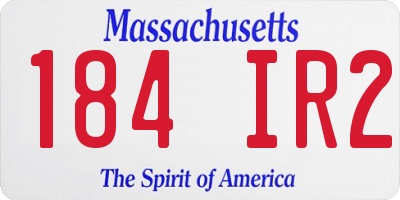 MA license plate 184IR2