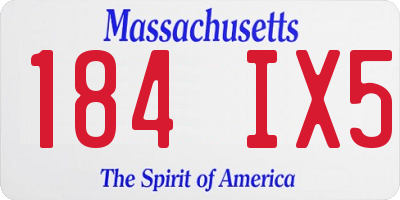 MA license plate 184IX5