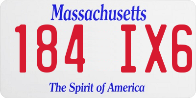 MA license plate 184IX6