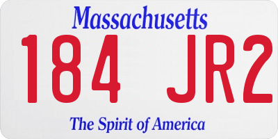MA license plate 184JR2