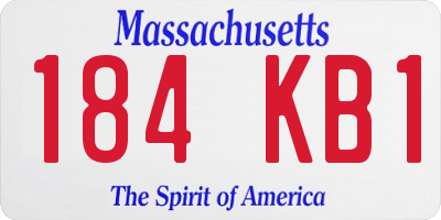 MA license plate 184KB1