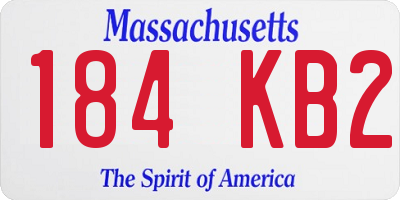 MA license plate 184KB2