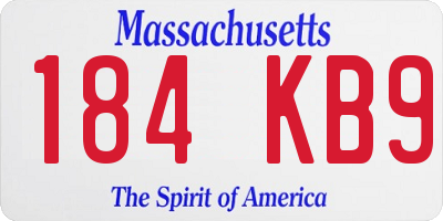 MA license plate 184KB9