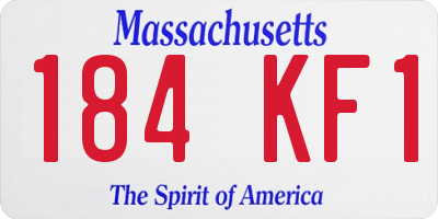 MA license plate 184KF1