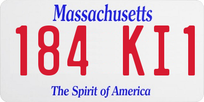 MA license plate 184KI1