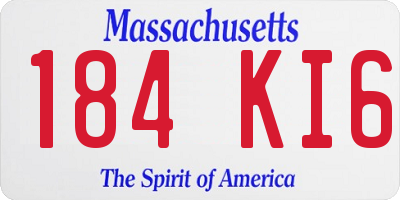 MA license plate 184KI6