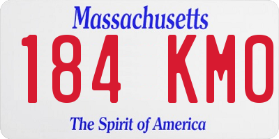 MA license plate 184KM0