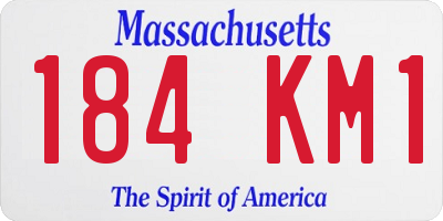 MA license plate 184KM1
