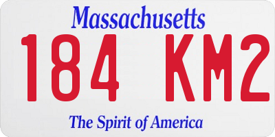 MA license plate 184KM2