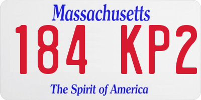 MA license plate 184KP2
