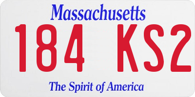 MA license plate 184KS2