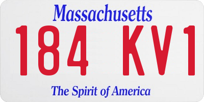 MA license plate 184KV1