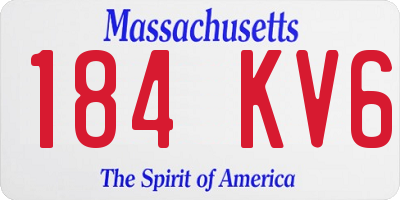 MA license plate 184KV6