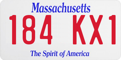 MA license plate 184KX1