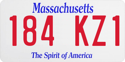 MA license plate 184KZ1