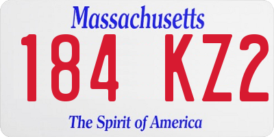 MA license plate 184KZ2