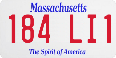 MA license plate 184LI1