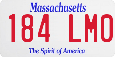 MA license plate 184LM0