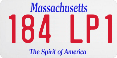 MA license plate 184LP1