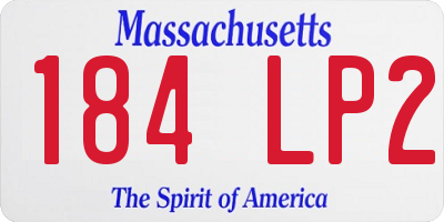 MA license plate 184LP2