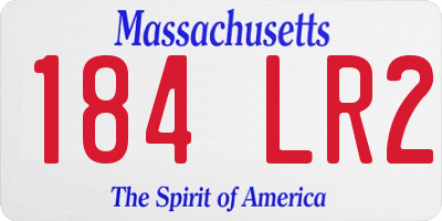 MA license plate 184LR2